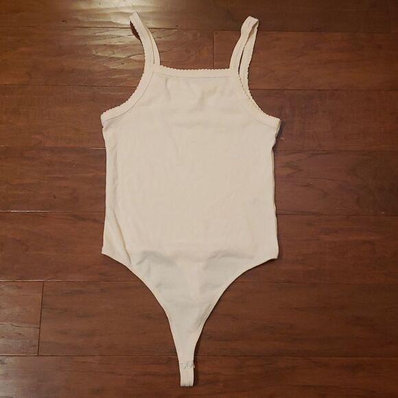 Bp Ribbed‎ Bodysuit Pale Peach Size Small - Picture 1 of 5